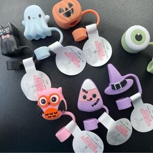 Target Bullseye Pasteloween Halloween Boot Cover Stanley Straw Toppers